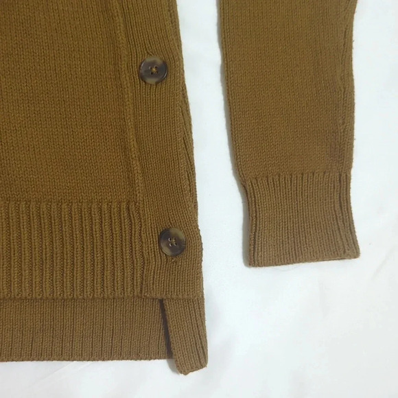Madewell Brownstone Side-Button Sweater, Color Distant Olive Size XXS - Picture 9 of 15